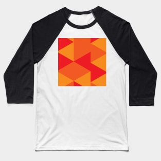Pattern | Red Orange Triangle Baseball T-Shirt